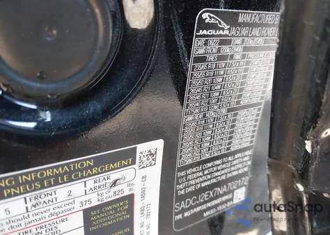 2022 Jaguar F-Pace S P250 Awd Automatic из США, поврежденный, VIN SADCJ2EX7NA702172